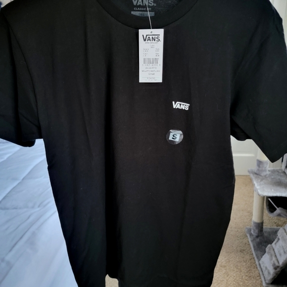 Vans Black Left Front Logo Shirt Small - Picture 4 of 6